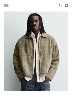 Zara Denim Bomber Jacket